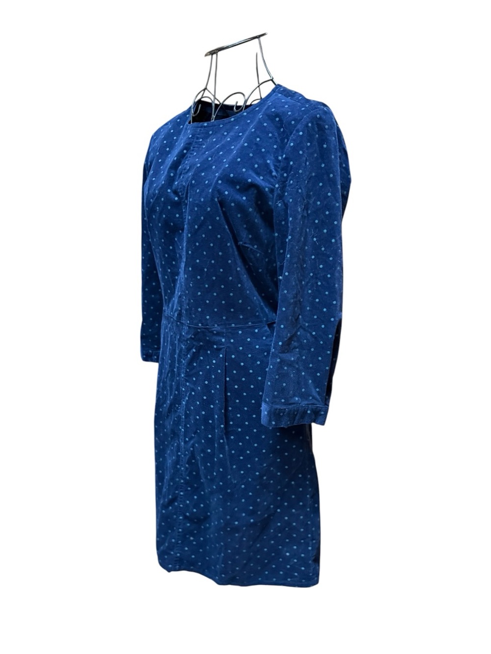 Joules Navy Polka Dot Long Sleeve Corduroy Dress size 4 Classic - Picture 6 of 12